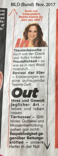 BILD Bund, Nov. 2017 In und outs